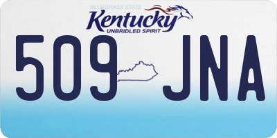 KY license plate 509JNA