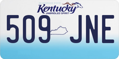 KY license plate 509JNE