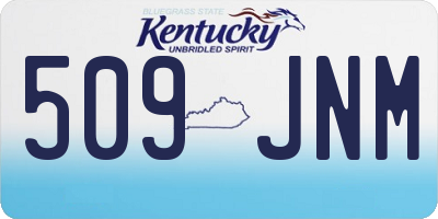 KY license plate 509JNM