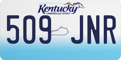 KY license plate 509JNR