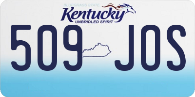 KY license plate 509JOS