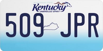 KY license plate 509JPR