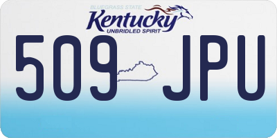 KY license plate 509JPU