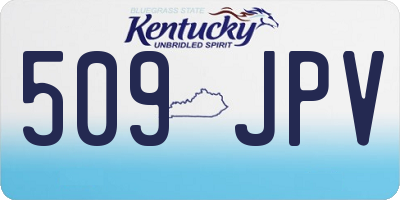 KY license plate 509JPV