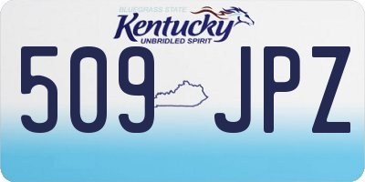 KY license plate 509JPZ