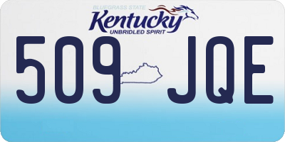 KY license plate 509JQE