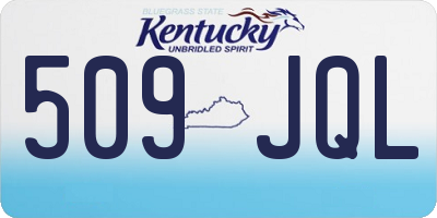 KY license plate 509JQL