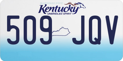 KY license plate 509JQV