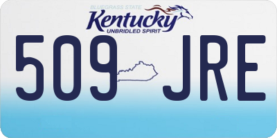 KY license plate 509JRE