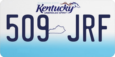 KY license plate 509JRF