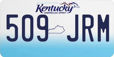 KY license plate 509JRM