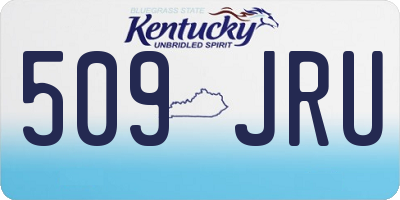 KY license plate 509JRU