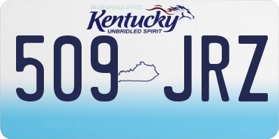 KY license plate 509JRZ