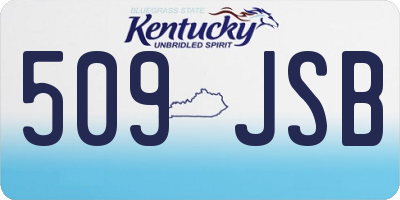 KY license plate 509JSB