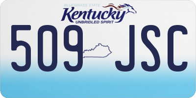 KY license plate 509JSC