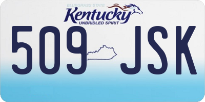 KY license plate 509JSK