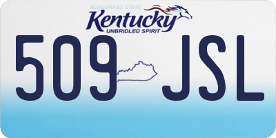 KY license plate 509JSL