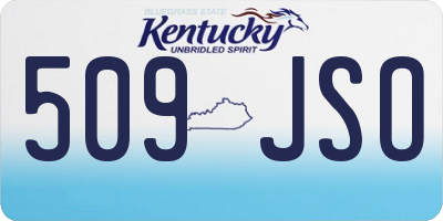 KY license plate 509JSO