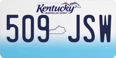 KY license plate 509JSW