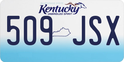 KY license plate 509JSX