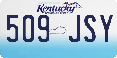KY license plate 509JSY
