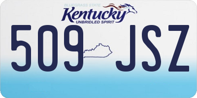 KY license plate 509JSZ