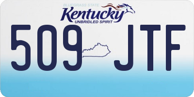 KY license plate 509JTF