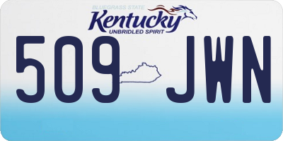 KY license plate 509JWN