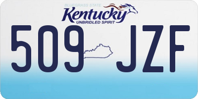 KY license plate 509JZF