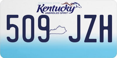 KY license plate 509JZH