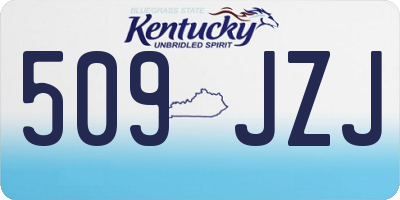 KY license plate 509JZJ