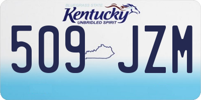 KY license plate 509JZM