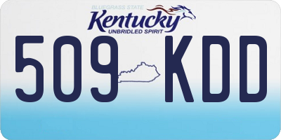 KY license plate 509KDD