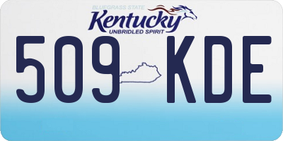 KY license plate 509KDE