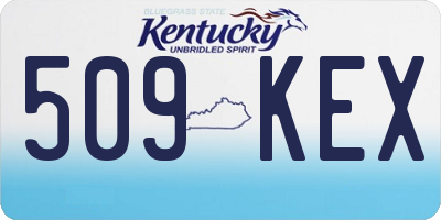 KY license plate 509KEX