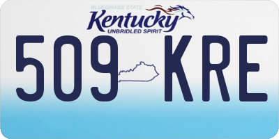 KY license plate 509KRE