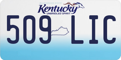 KY license plate 509LIC