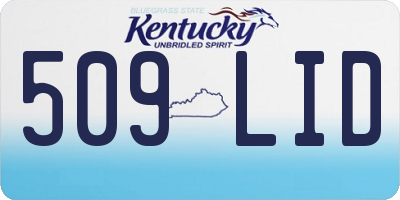 KY license plate 509LID