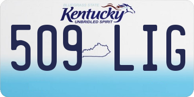 KY license plate 509LIG