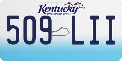 KY license plate 509LII