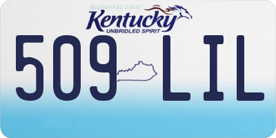 KY license plate 509LIL