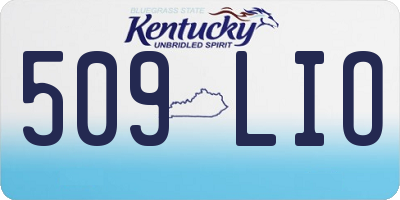KY license plate 509LIO