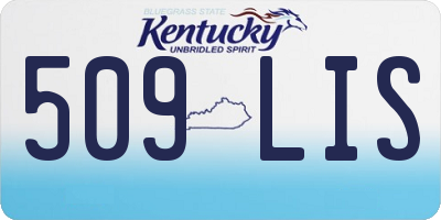 KY license plate 509LIS
