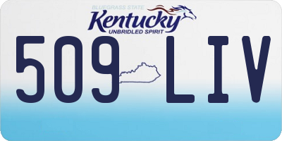 KY license plate 509LIV