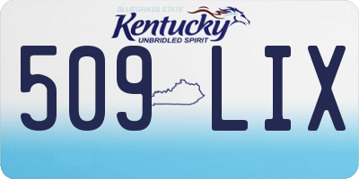 KY license plate 509LIX