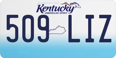 KY license plate 509LIZ