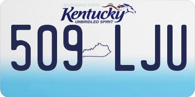 KY license plate 509LJU