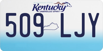 KY license plate 509LJY