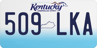 KY license plate 509LKA