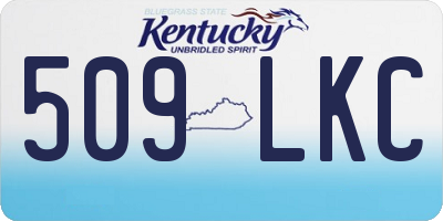 KY license plate 509LKC